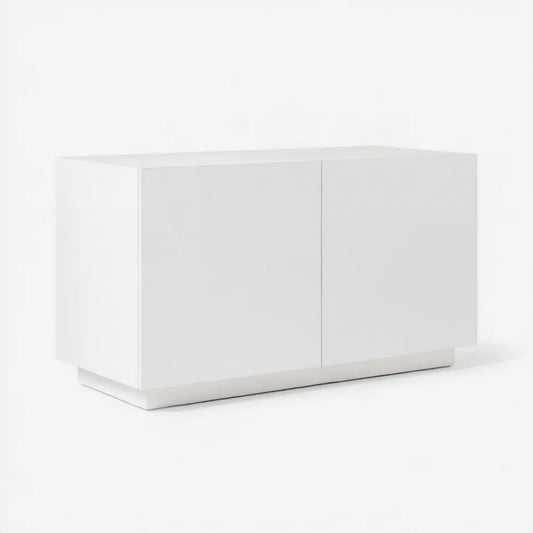 Biała szafka RTV 120 x 40 x 60 cm z 2 drzwiami