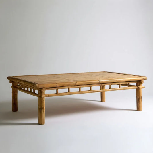 Bambusowy stolik kawowy prostokątny Naturalny 120 x 60 x 45 cm